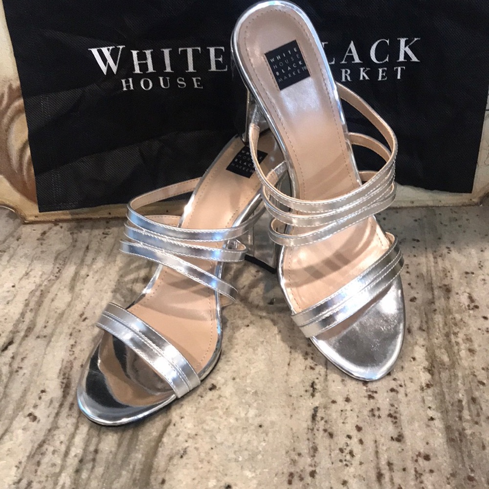 Silver Sandals Size 9 New WHBM - Picture 7 of 7